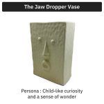 dimensions of jaw dropper ceramic face vase in matte finish